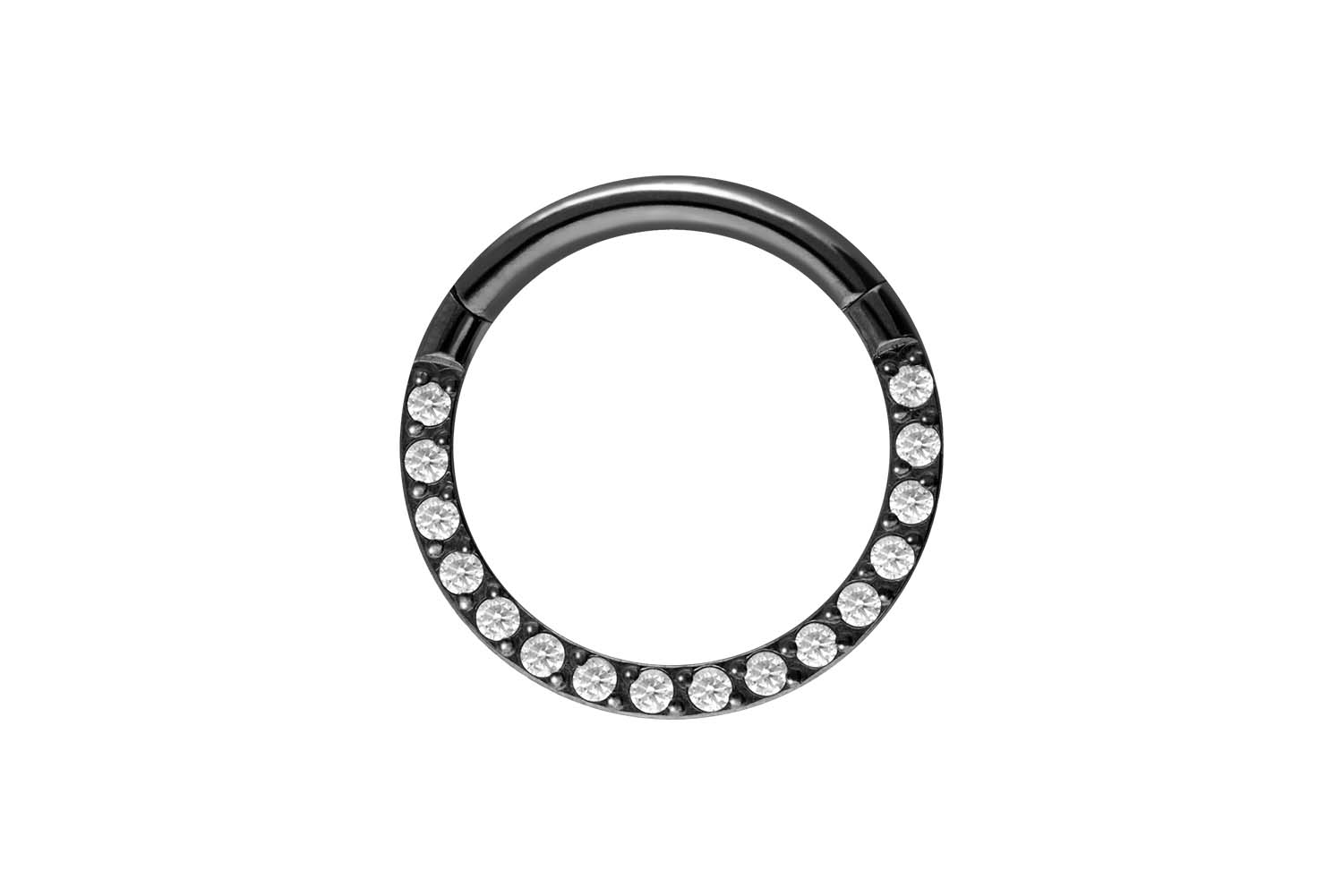 Titan Segmentring Clicker Piercing EINGEFASSTE KRISTALLE